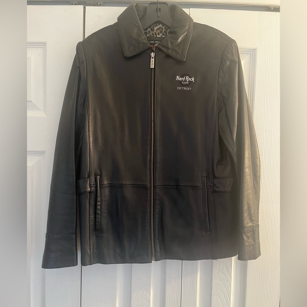 Ladies - Black Hard Rick Cafe - Detroit Leather Jacket